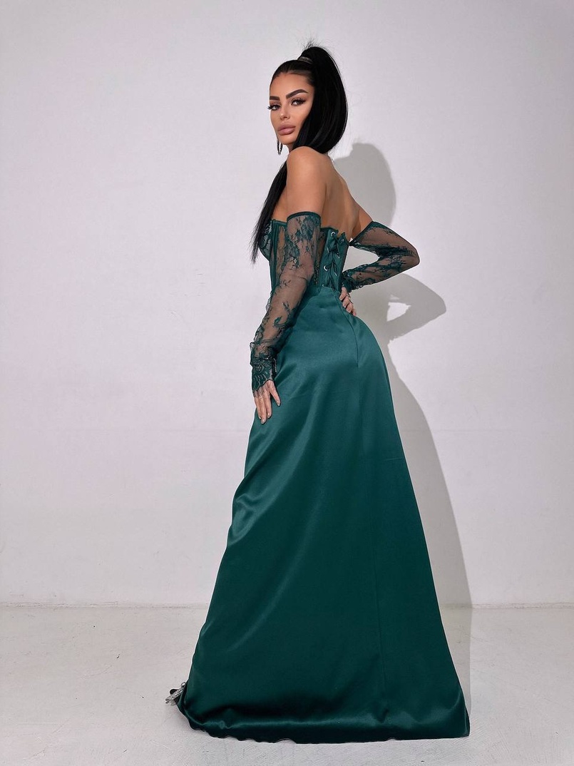 Комплект: мереживний корсет  +  спідниця максі   Комплект: мереживний корсет  +  спідниця максі   | PUSHKA SHOP