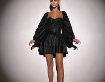 Сяюча корсетна сукня бюстьє з подвійною спідницею Сяюча корсетна сукня бюстьє з подвійною спідницею | PUSHKA SHOP