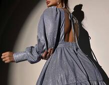 Сукня із пишною подвійною спідницею та драпіруванням  | PUSHKA SHOP