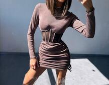 Сукня-міні  з елементами корсету  Довжину спідниці можна регулювати  Сукня-міні  з елементами корсету  Довжину спідниці можна регулювати  | PUSHKA SHOP