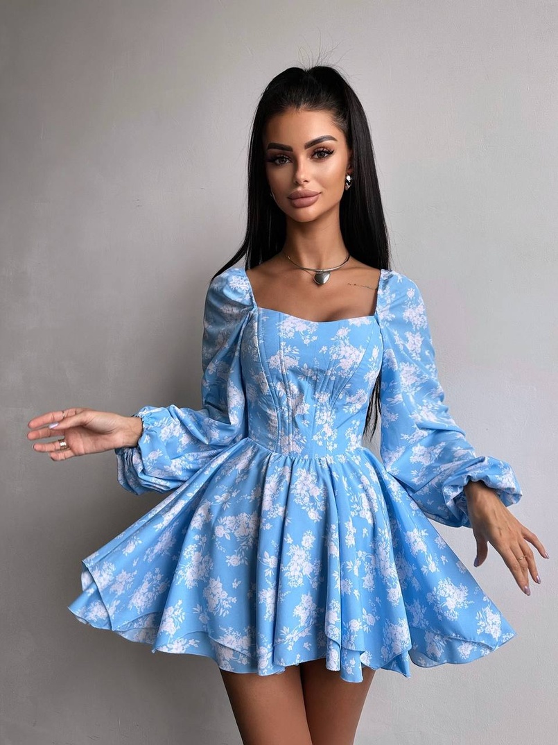 Корсетна сукня з подвійною спідницею  | PUSHKA SHOP