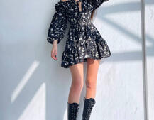 Сукня з квітковим принтом з воланами на ґудзиках  Сукня з квітковим принтом з воланами на ґудзиках  | PUSHKA SHOP