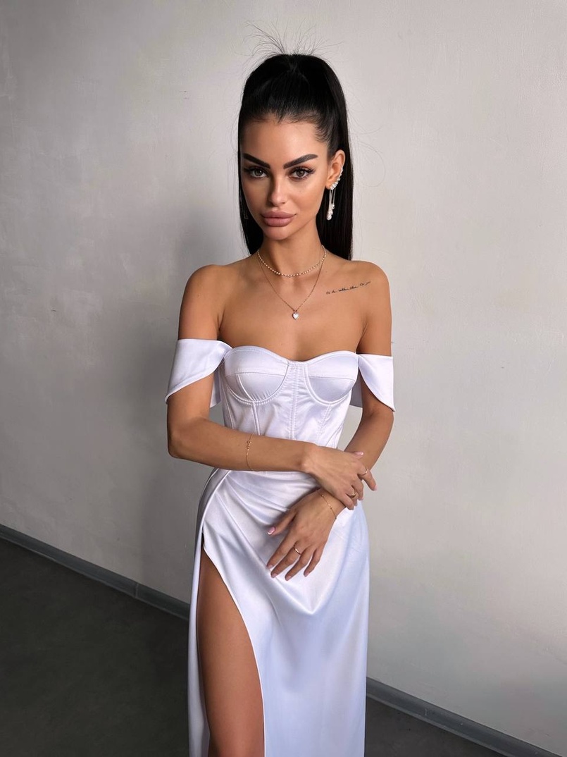 Атласний комплект: корсет бюстʼє + спідниця максі Атласний комплект: корсет бюстʼє + спідниця максі | PUSHKA SHOP