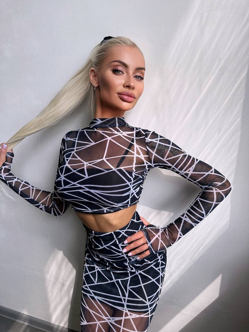 Комплект: топ + спідниця міді   | PUSHKA SHOP