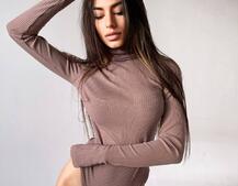 Трикотажный боди с высоким горлом  Трикотажный боди с высоким горлом  | PUSHKA SHOP