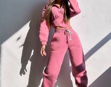 Комплект на флісі : худі з елементами корсету + штани  | PUSHKA SHOP