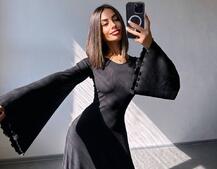 Трикотажна сукня зі шнурівкою на спинці    Трикотажна сукня зі шнурівкою на спинці    | PUSHKA SHOP