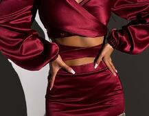 Атласний комплект, бахромою зі стразами  Ручна робота, прикраса пришита  Атласний комплект, бахромою зі стразами  Ручна робота, прикраса пришита  | PUSHKA SHOP