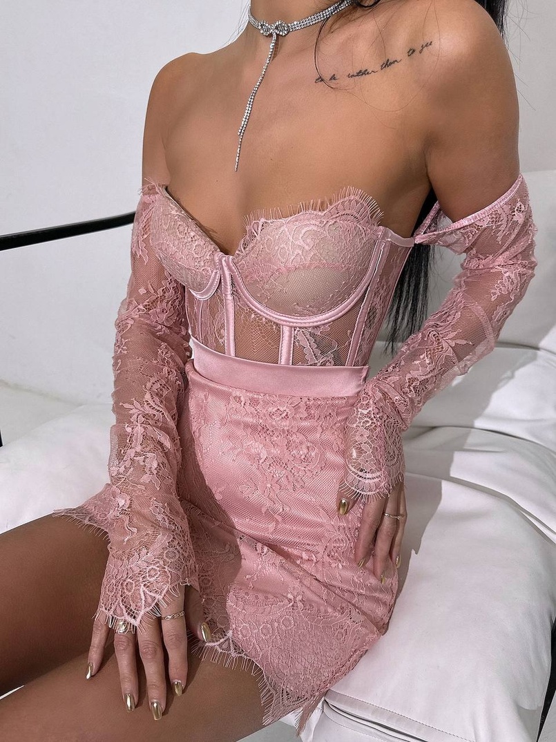 Мереживний комплект: корсет + спідниця   | PUSHKA SHOP