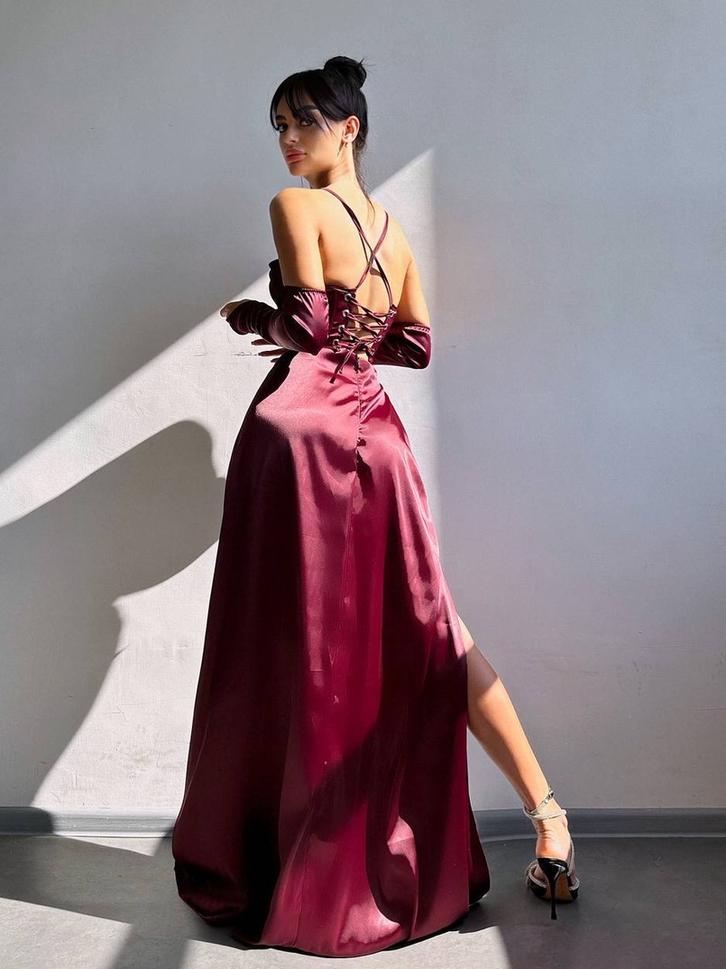 Комплект: корсет з рукавичками + спідниця максі з драпіруванням   Комплект: корсет з рукавичками + спідниця максі з драпіруванням   | PUSHKA SHOP