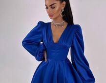 Атласна корсетна сукня  з пишною подвійною спідницею  Атласна корсетна сукня  з пишною подвійною спідницею  | PUSHKA SHOP