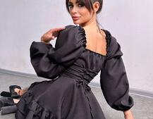 Сукня з воланами на ґудзиках  Сукня з воланами на ґудзиках  | PUSHKA SHOP