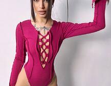 Трикотажне боді зі шнурівкою Трикотажне боді зі шнурівкою | PUSHKA SHOP