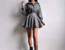 Комплект: сорочка + спідниця у клітинку  Комплект: сорочка + спідниця у клітинку  | PUSHKA SHOP