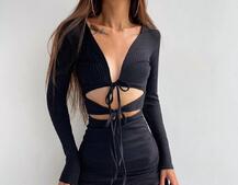 Трикотажна сукня з присбореною спідницею | PUSHKA SHOP