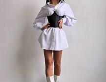 Приталена сорочка + корсет  Приталена сорочка + корсет  | PUSHKA SHOP