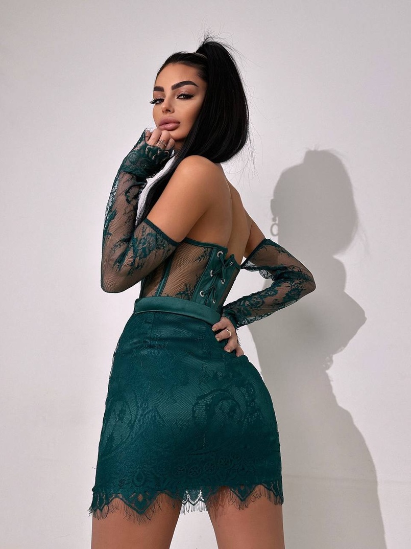 Мереживний комплект: корсет + спідниця   Мереживний комплект: корсет + спідниця   | PUSHKA SHOP