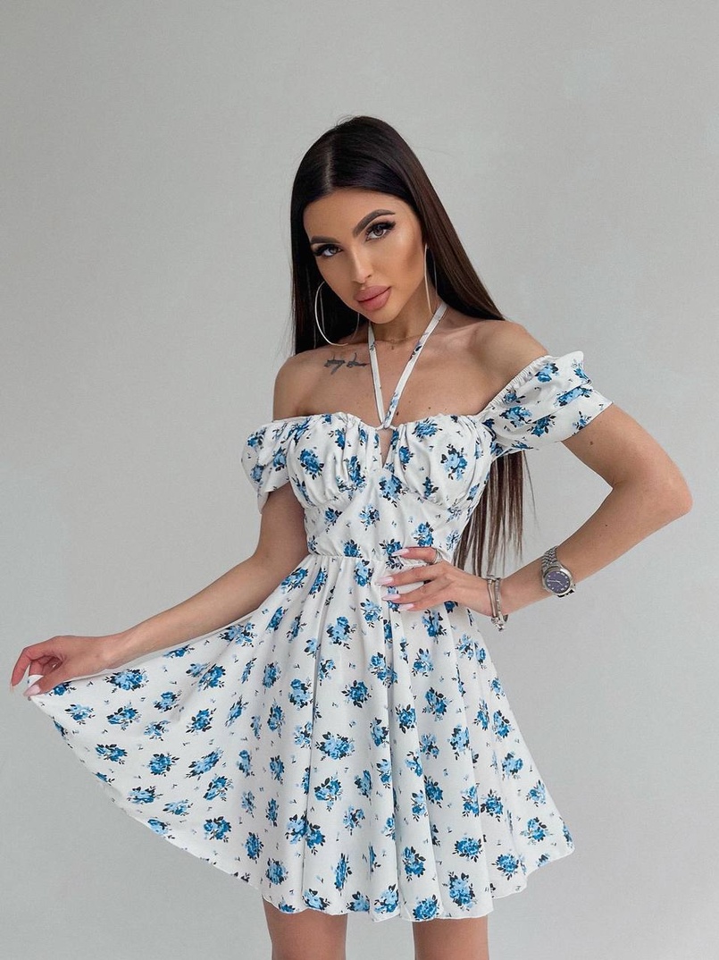 Сукня- міні у квітковий принт | PUSHKA SHOP