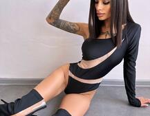 Боді на одне плече із вставками сітки Боді на одне плече із вставками сітки | PUSHKA SHOP