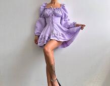 Сукня з воланами на ґудзиках  Сукня з воланами на ґудзиках  | PUSHKA SHOP