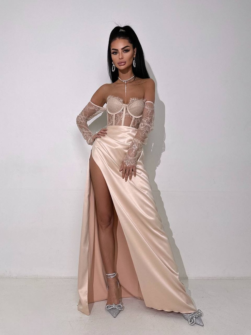 Комплект: мереживний корсет  +  спідниця максі   | PUSHKA SHOP