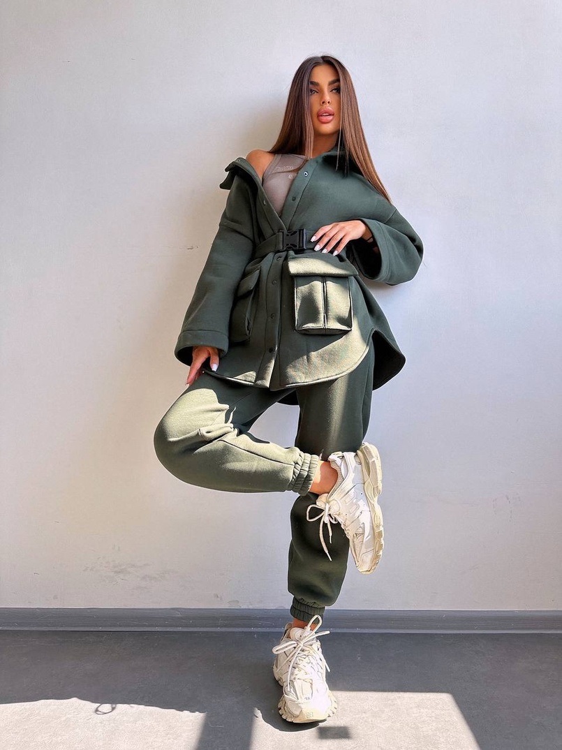 Комплект: тепла сорочка на кнопках + джоггери Комплект: тепла сорочка на кнопках + джоггери | PUSHKA SHOP