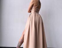 Сукня максі  зі шнурівкою на спинці Сукня максі  зі шнурівкою на спинці | PUSHKA SHOP