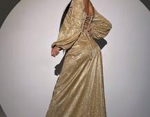 Сяючий комплект: корсет + спідниця  максі з драпіруванням Сяючий комплект: корсет + спідниця  максі з драпіруванням | PUSHKA SHOP