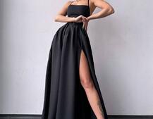 Сукня максі  зі шнурівкою на спинці Сукня максі  зі шнурівкою на спинці | PUSHKA SHOP