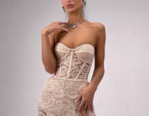 Комплект: мереживний корсет бюстьє + штани + піджак  Комплект: мереживний корсет бюстьє + штани + піджак  | PUSHKA SHOP