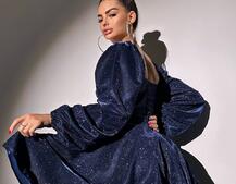 Сяюча корсетна сукня бюстьє з подвійною спідницею  | PUSHKA SHOP