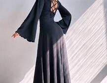 Трикотажна сукня зі шнурівкою на спинці    Трикотажна сукня зі шнурівкою на спинці    | PUSHKA SHOP