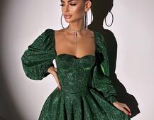 Сяюча корсетна сукня бюстьє з подвійною спідницею Сяюча корсетна сукня бюстьє з подвійною спідницею | PUSHKA SHOP