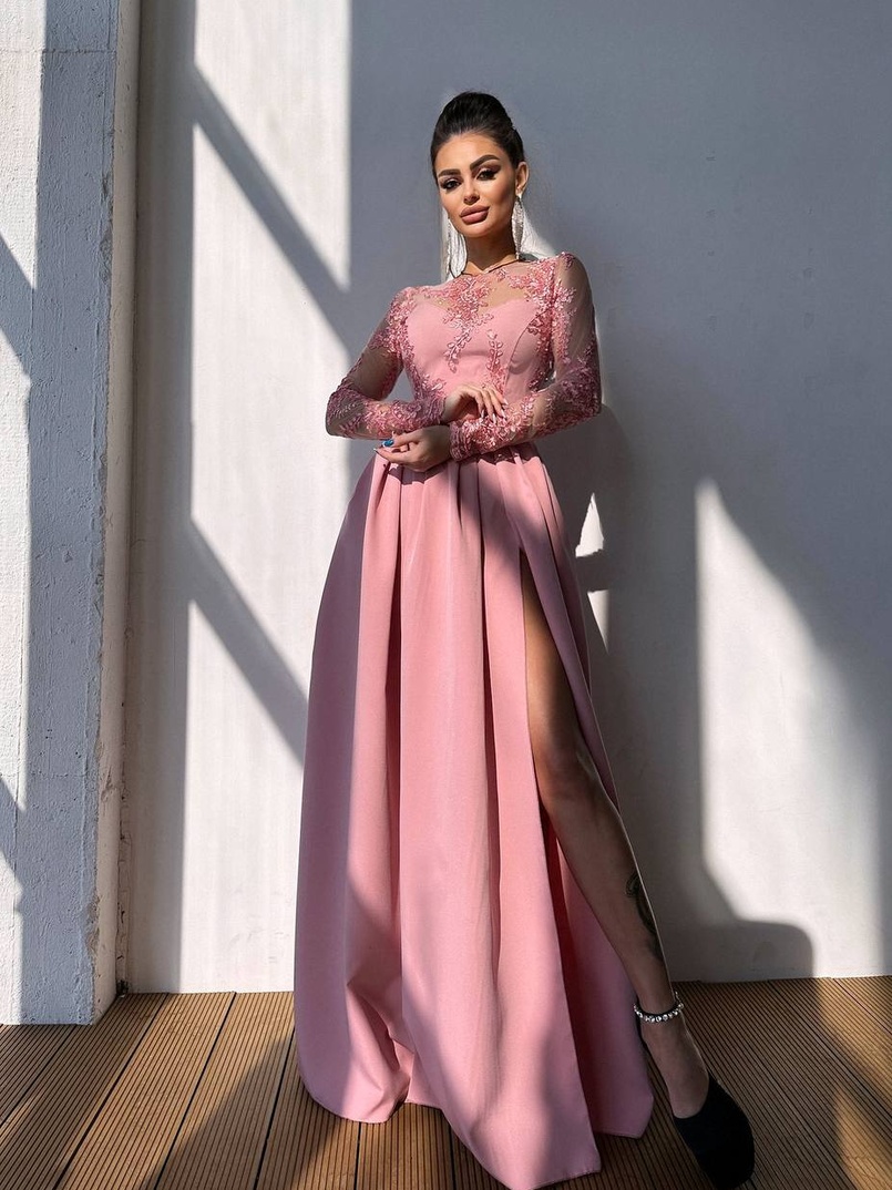 Сукня максі з мереживом  | PUSHKA SHOP