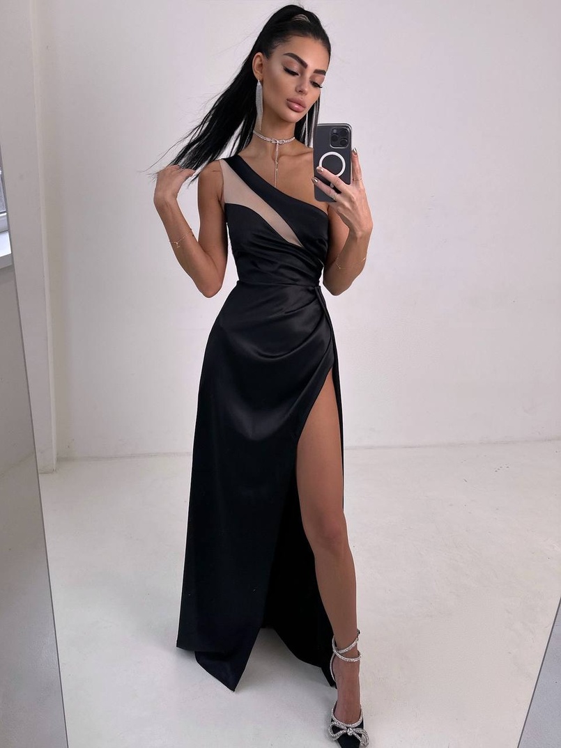 Атласна сукня максі  | PUSHKA SHOP