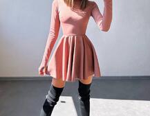 Сукня міні зі спідницею-сонцем  | PUSHKA SHOP