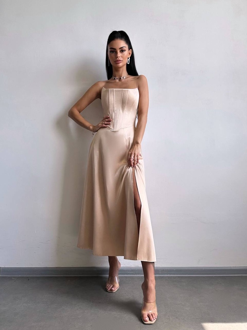Корсетна сукня міді  | PUSHKA SHOP