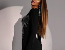 Сукня міні декорована стразами Сукня міні декорована стразами | PUSHKA SHOP