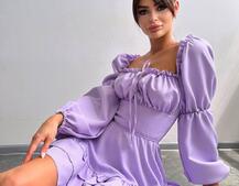 Сукня з воланами та шнурівкою  по спинці Сукня з воланами та шнурівкою  по спинці | PUSHKA SHOP