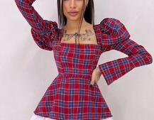 Сукня з об'ємними рукавами + спідниця з воланами Сукня з об'ємними рукавами + спідниця з воланами | PUSHKA SHOP