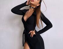 Трикотажна сукня із запахом Трикотажна сукня із запахом | PUSHKA SHOP