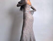 Мереживна сукня максі з чашечками    | PUSHKA SHOP