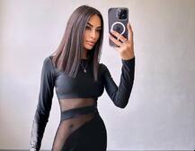 Сукня міді  із вставками сітки  Сукня міді  із вставками сітки  | PUSHKA SHOP