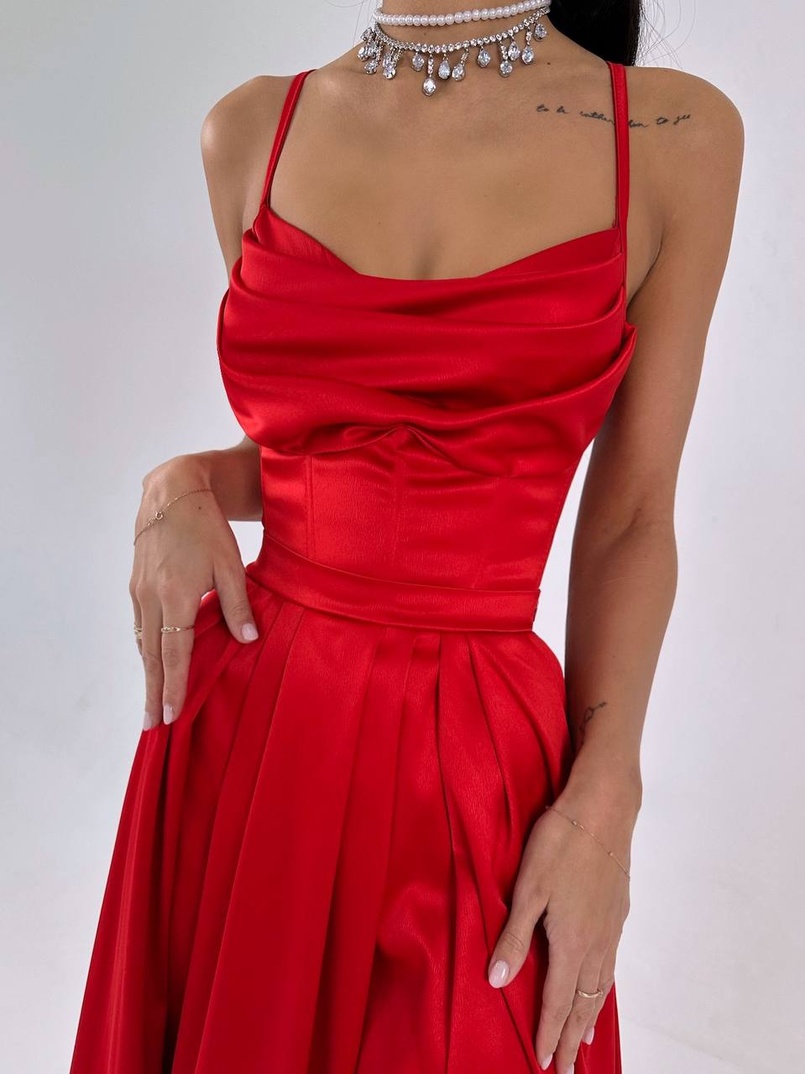 Атласний комплект: корсет + спідниця максі  | PUSHKA SHOP