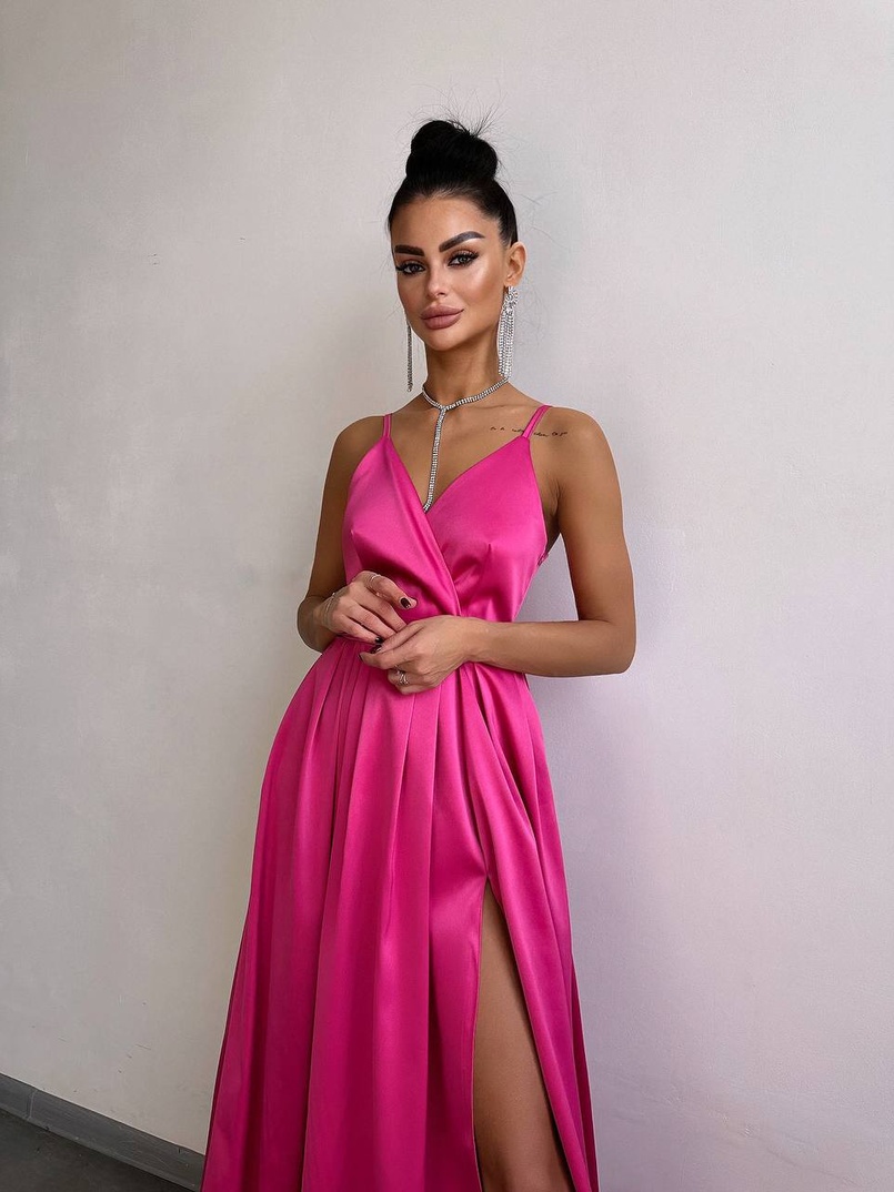 Атласна сукня максі  Атласна сукня максі  | PUSHKA SHOP