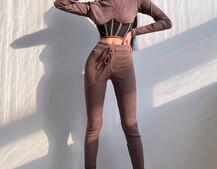 Трикотажний комплект: корсетний топ + легінси Трикотажний комплект: корсетний топ + легінси | PUSHKA SHOP