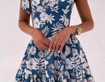 Сукня з чашечками та елементами корсету в квітковий принт  Сукня з чашечками та елементами корсету в квітковий принт  | PUSHKA SHOP