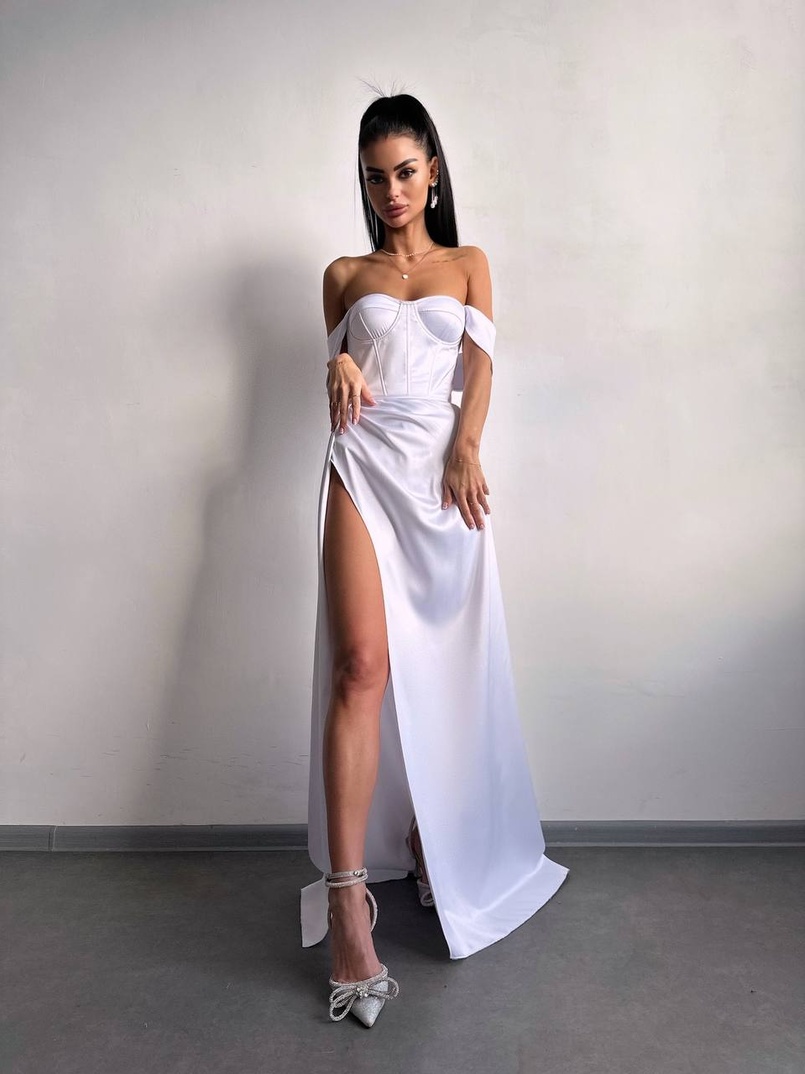 Атласний комплект: корсет бюстʼє + спідниця максі Атласний комплект: корсет бюстʼє + спідниця максі | PUSHKA SHOP