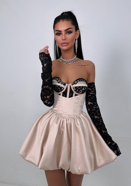 Комплект: мереживний корсет бюстьє + корсетна спідниця Комплект: мереживний корсет бюстьє + корсетна спідниця | PUSHKA SHOP