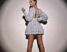 Сукня із пишною подвійною спідницею та драпіруванням  | PUSHKA SHOP